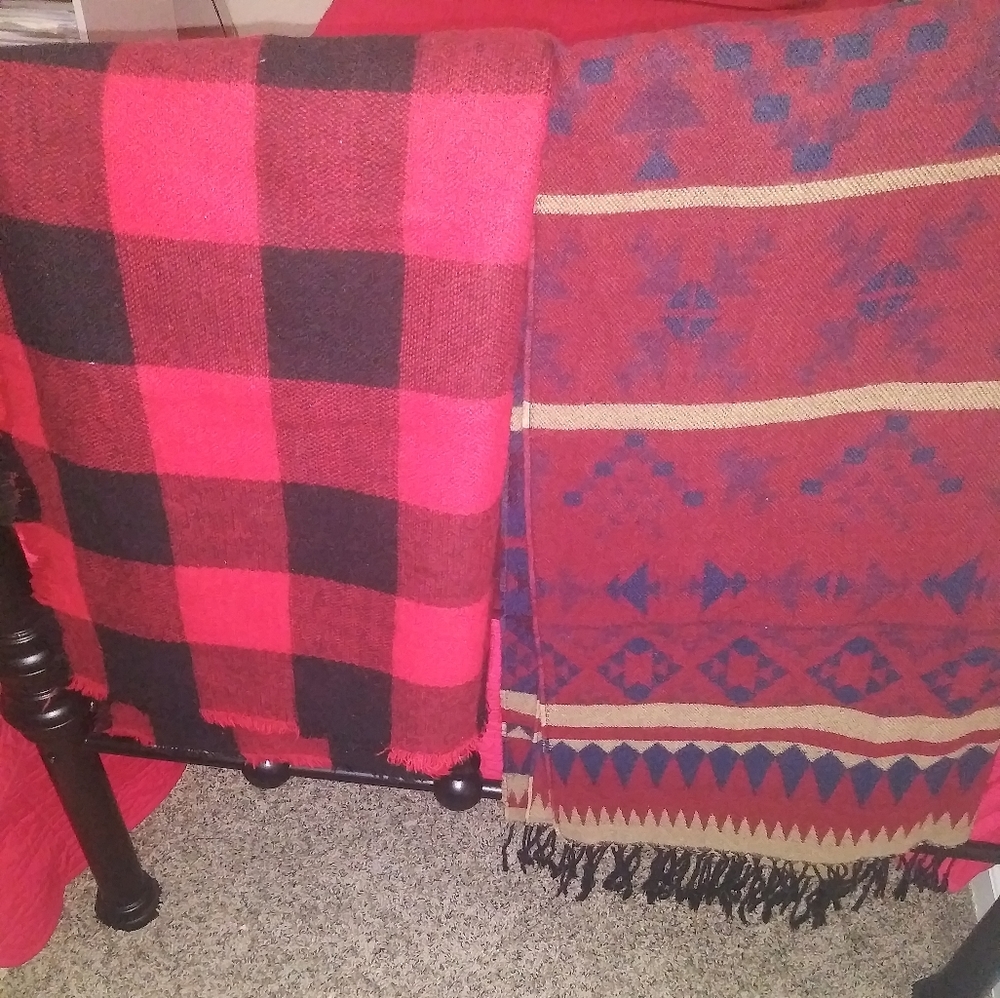 2 over sized scarves